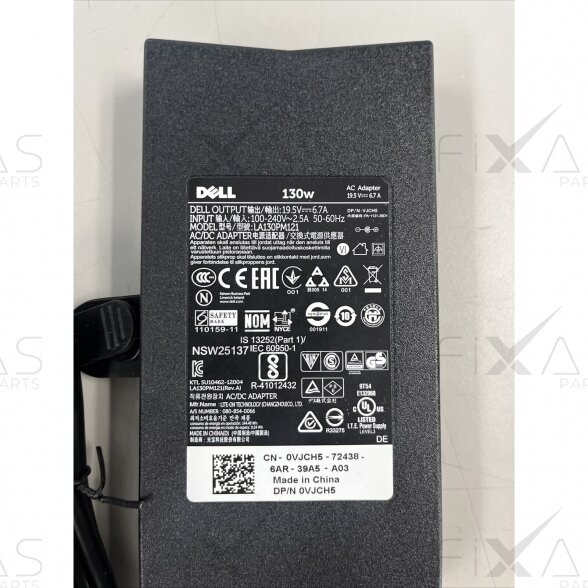 Dell 130W Pakrovėjas, 4.5mm (Service Pack) 1