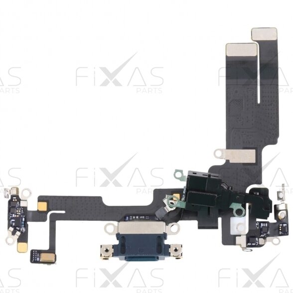 iPhone 14 charging port flex cable (Blue) (Original / Used)