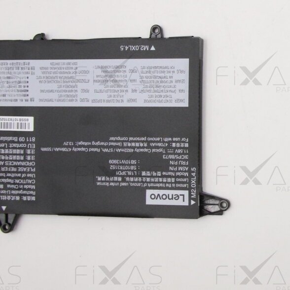 Lenovo ThinkPad T490s 57Wh 4922mAh 11.58V battery (Service Pack) 2