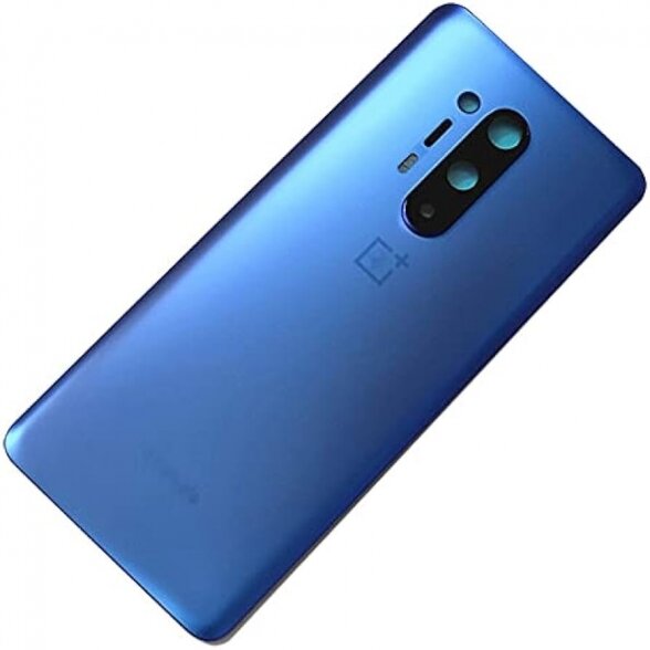 OnePlus 8 Pro galinis dangtelis su kameros stikliuku (Blue) (Original / New)