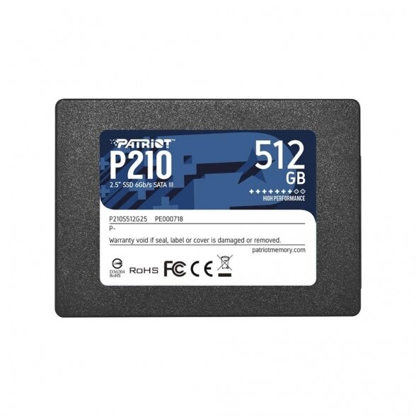 Patriot P210 512GB 2.5" SATA 3.0 SSD (Original / New)