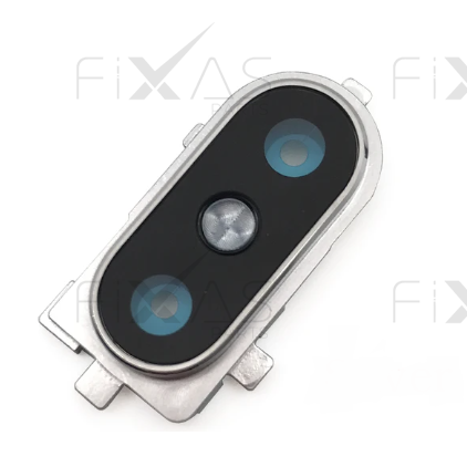 Xiaomi Mi 9 camera lens with frame (Silver) (Original / Used)